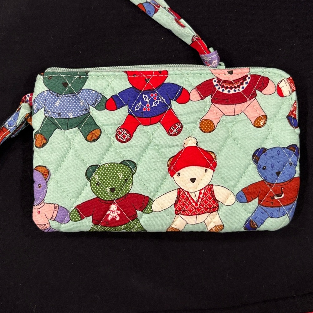Vera Bradley essential zip wristlet in toasty teddies
